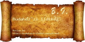 Budaházi Ildikó névjegykártya